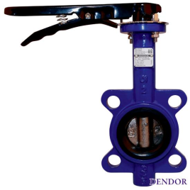 Затвор дисковый поворотный 017W DN40 PN16 диск чугун никелир., Dendor