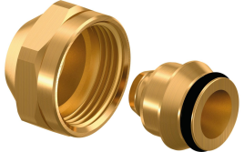 Адаптер зажимной Smart из латуни 20х2,0х3/4" ВР Евроконус (1086583), Uponor