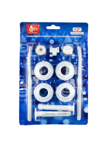 Комплект для монтажа радиатора 1/2" с двумя кронштейнами (Т0000001122), STI фото 1
