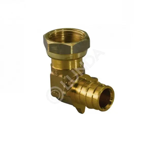 Угольник Q&E латунный с накидной гайкой 20х3/4" (1047881), Uponor фото 1