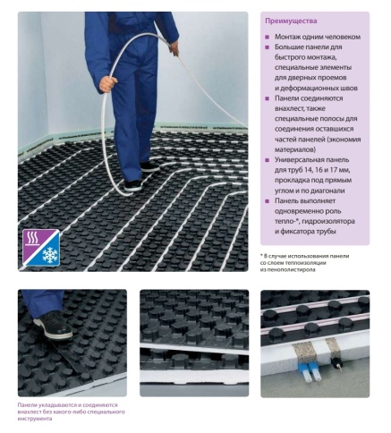 Панель для укладки труб 14-17 мм Tecto 30-2 Eps Des 1450х850 мм упак. 8,96 кв.м (1005478), Uponor фото 2