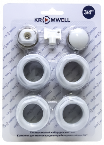 Комплект для монтажа радиатора 3/4" без кронштейнов (EU.ST6162040 34_k), Kromwell фото 1